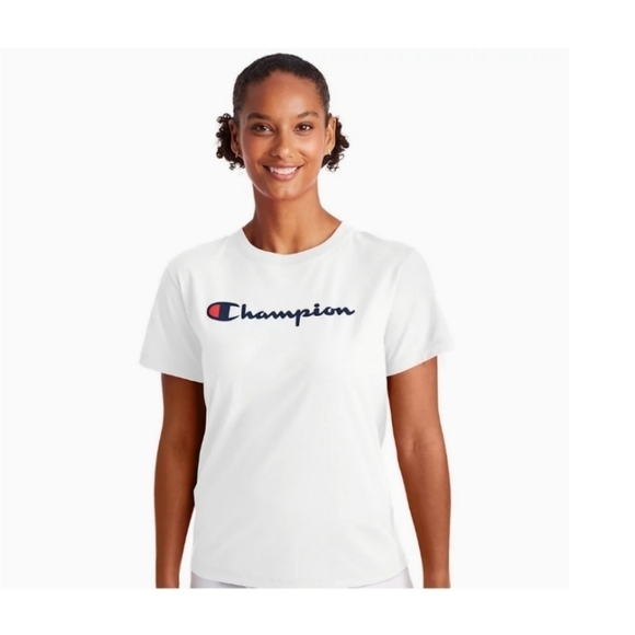 Champion Women's Graphic Classic Tee In White Size Extra Large - Picture 1 of 11